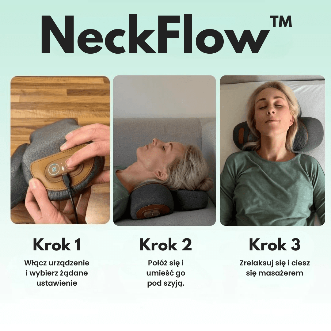 NeckFlow™ - Zaawansowany Masażer Szyi 3 w 1